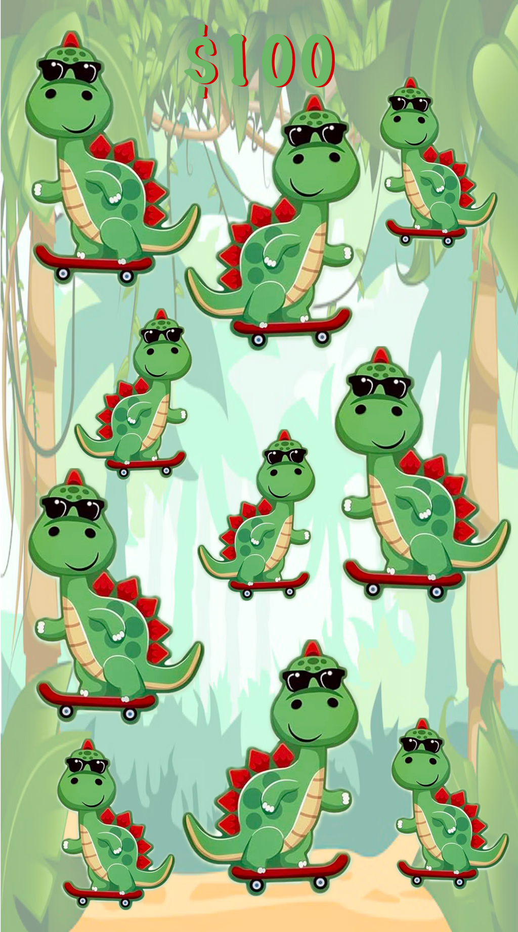 Cartoon Dino - $1,000