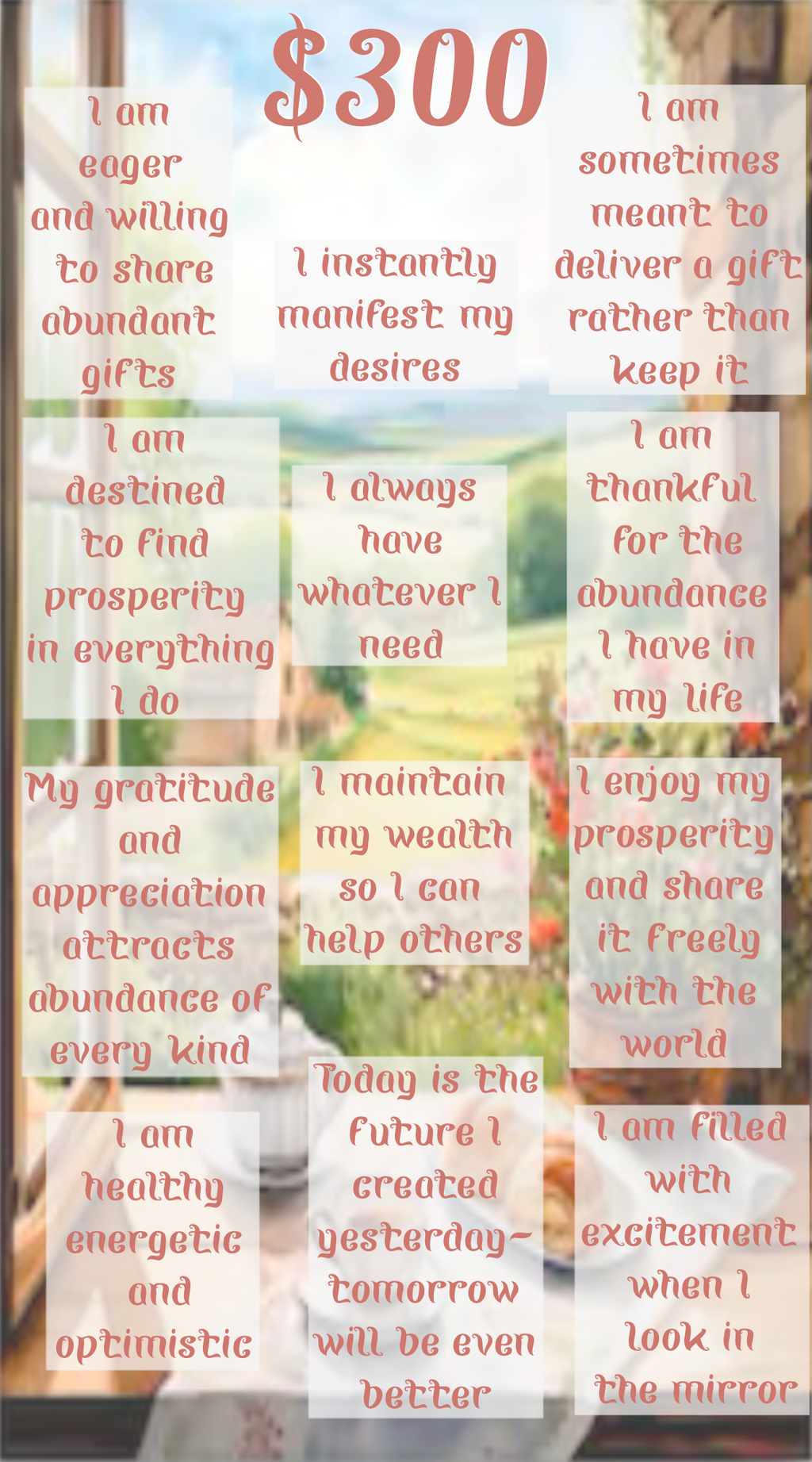 Positive Affirmations - $12,000