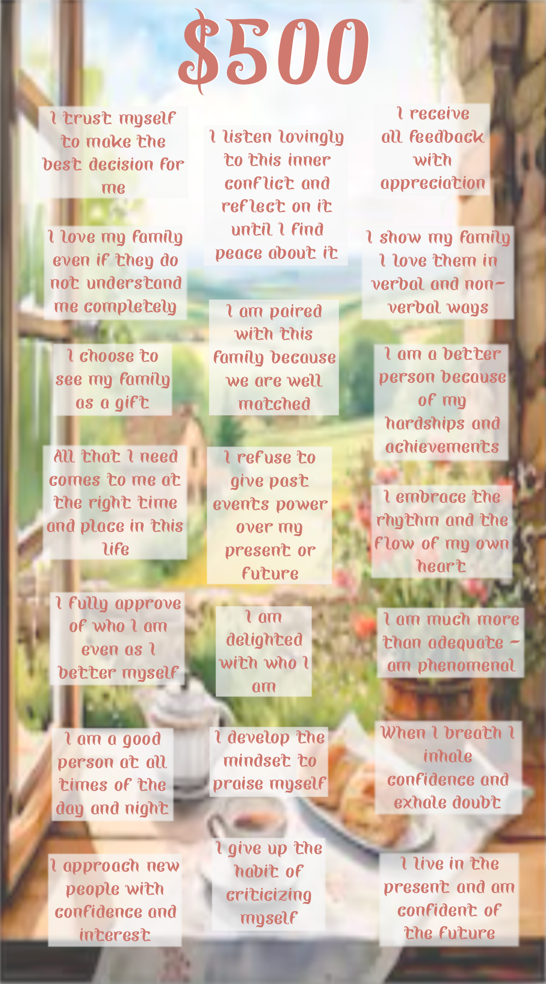 Positive Affirmations - $12,000