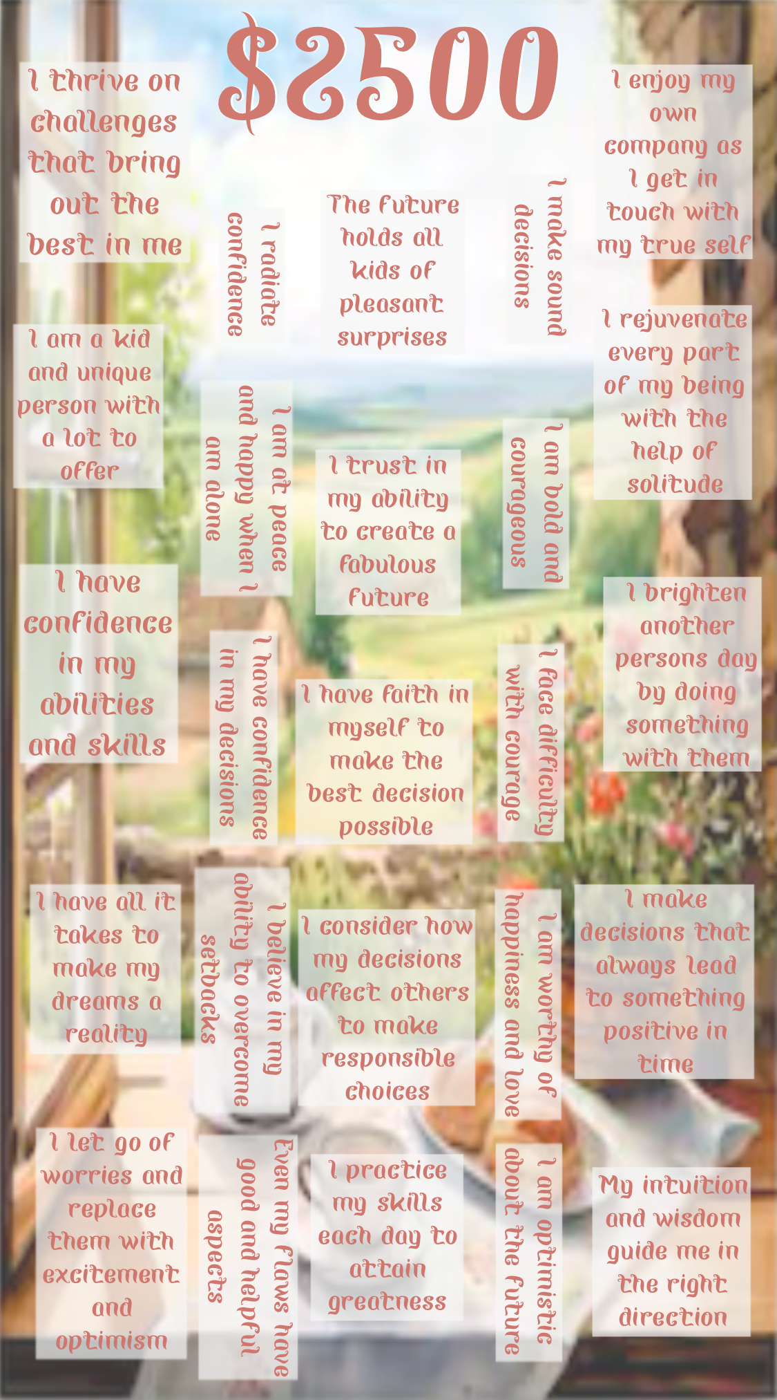 Positive Affirmations - $12,000