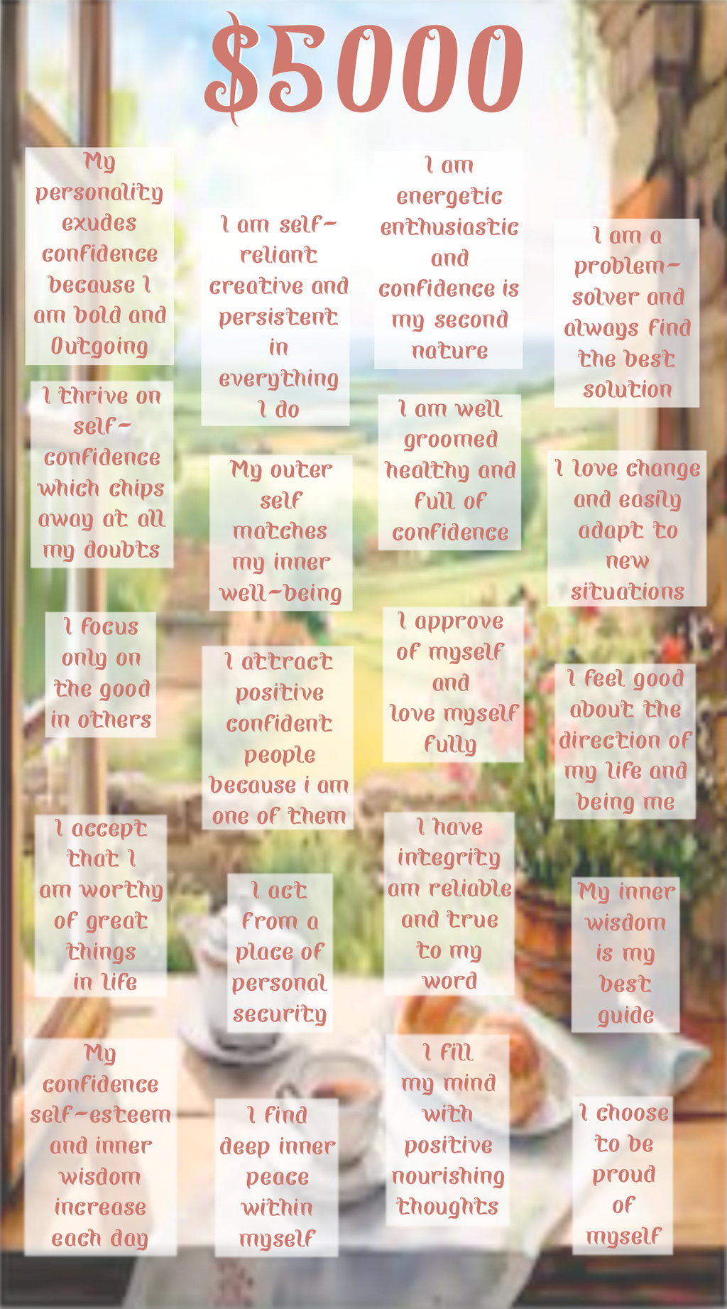 Positive Affirmations - $12,000